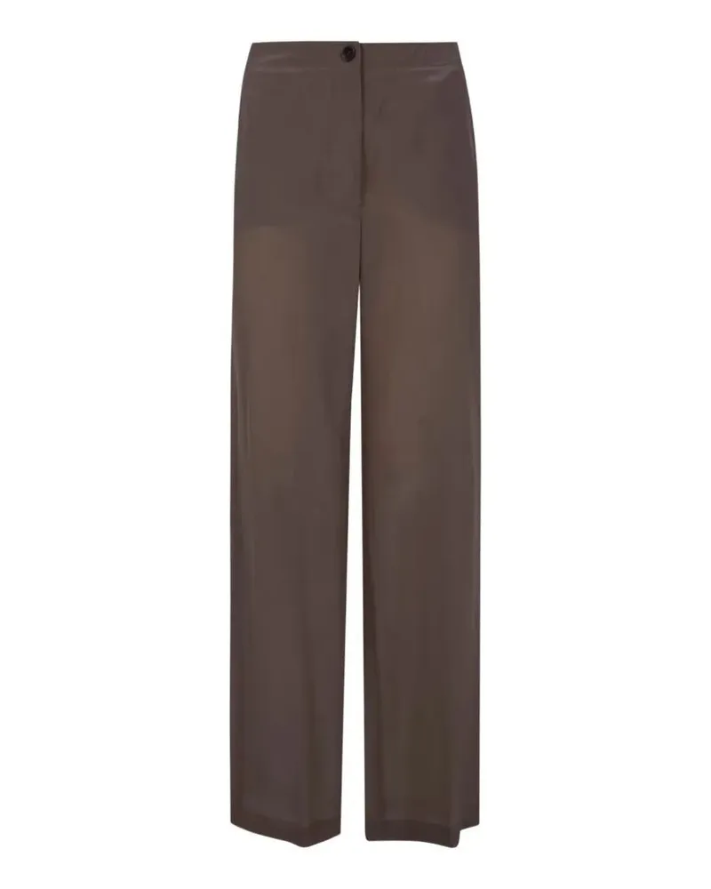 Seventy Mixed Silk Sand Wash Trousers Brown