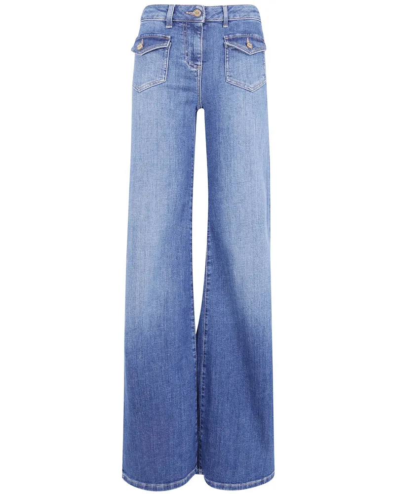 Elisabetta Franchi Jeans Flared "Pj18n66e2 139 Vintage Blue Blue