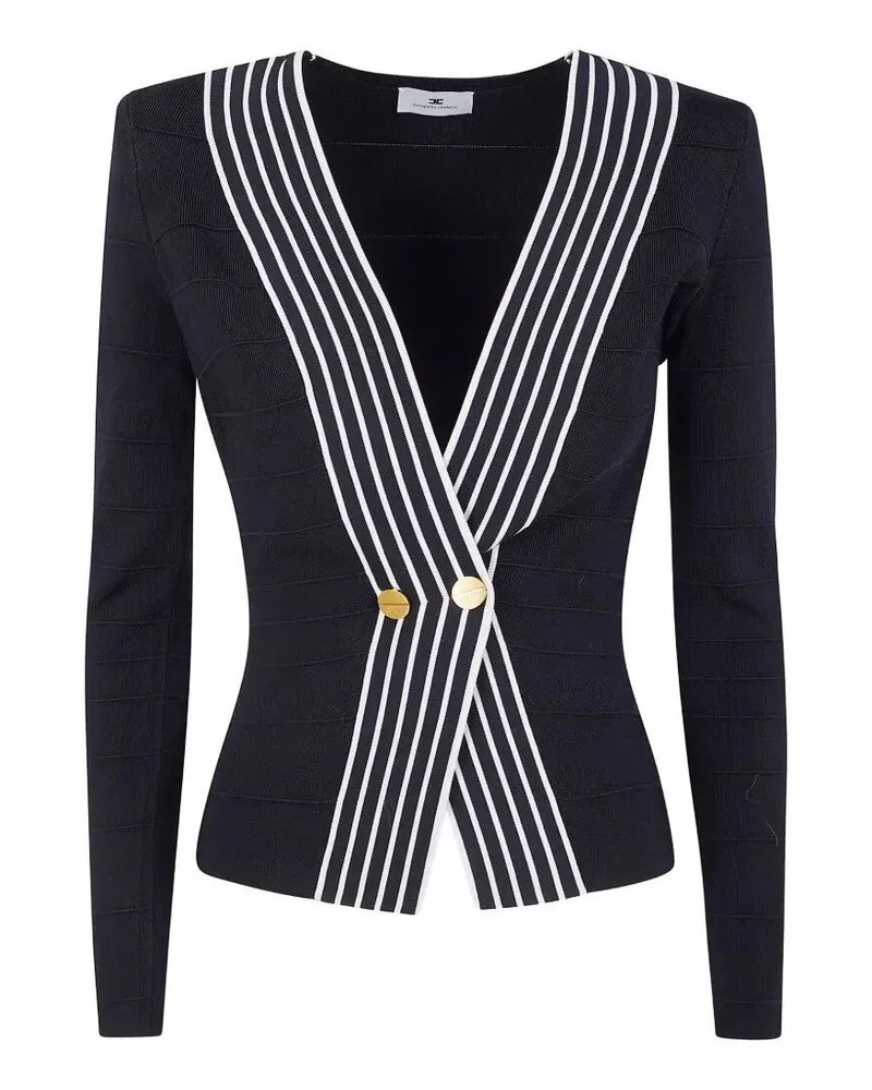 Elisabetta Franchi Tricot V Neck Sweater Black