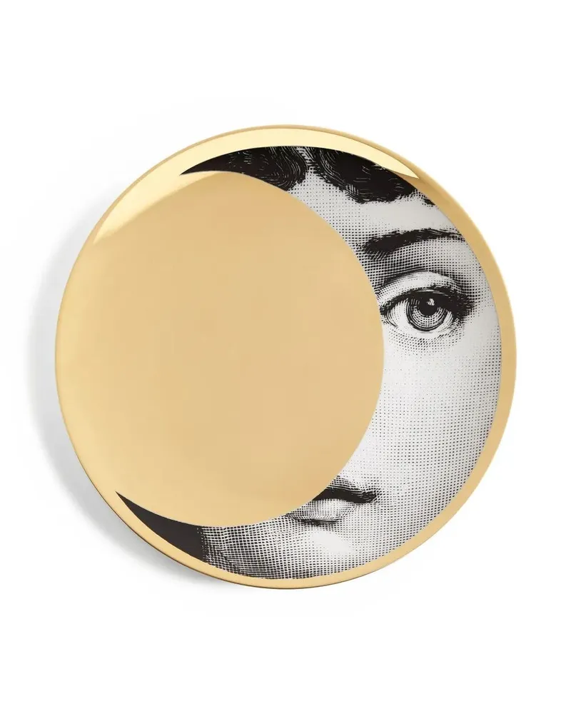 Fornasetti Theme And Variation Nr 39 Plate Metallic