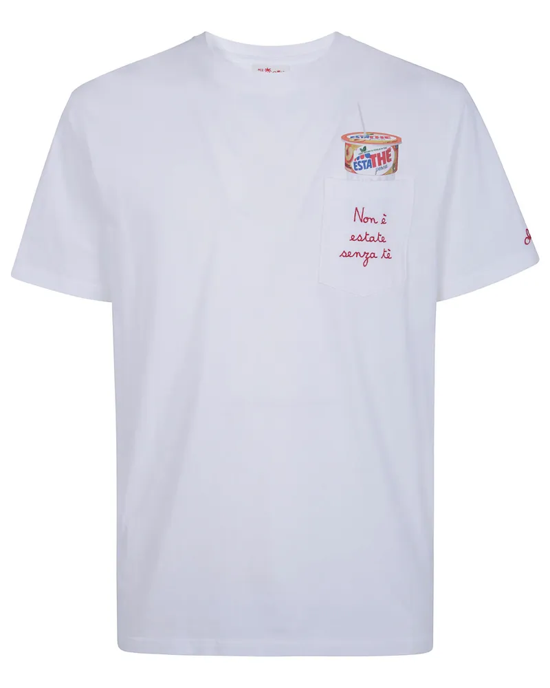 MC2 Saint Barth T-Shirt Pocket "Estathè No Pea White