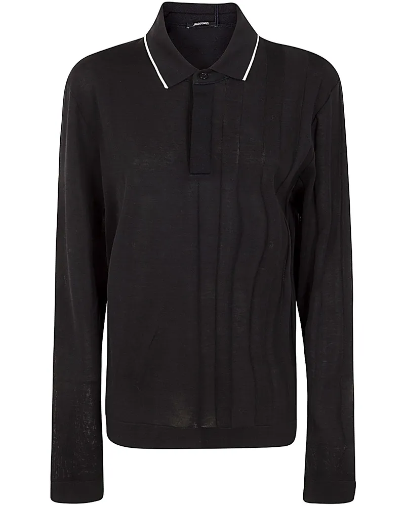 Jacquemus LE POLO TRICOT ML Black