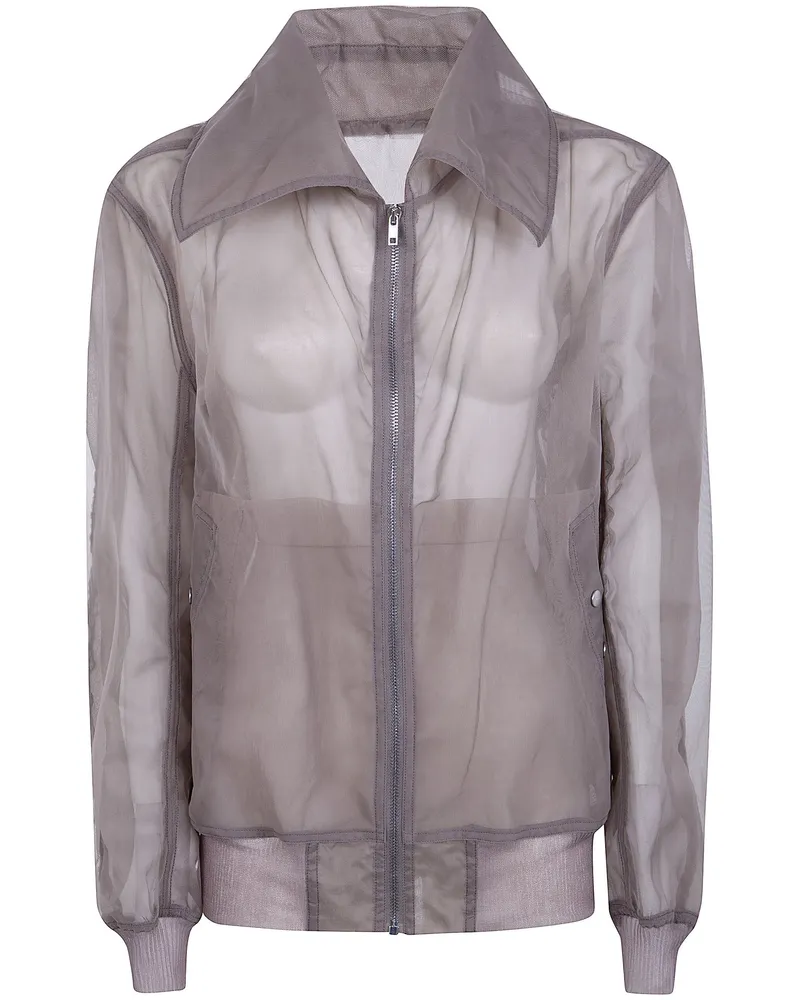 Rick Owens Bomber Dracucollar" Jacket Gray