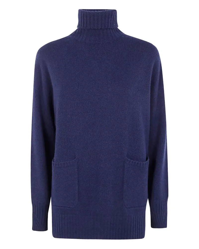 Drumohr  Long Sleeve Turtle Neck Blue