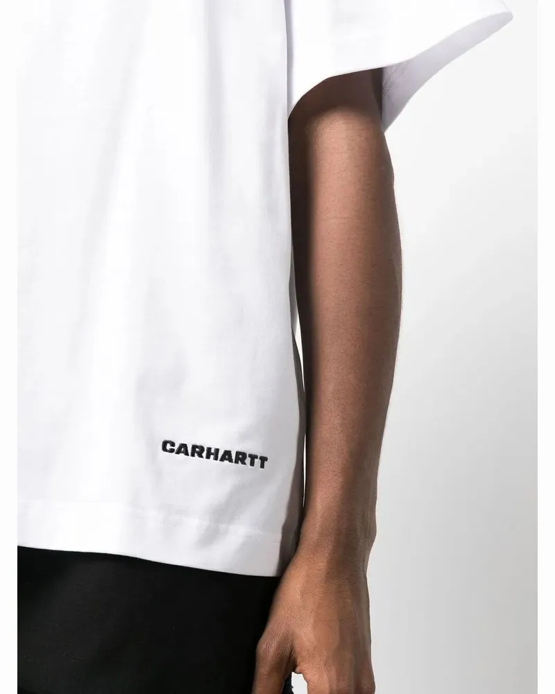 Carhartt WIP Short Sleeves "Script" Organic Cotton T-Shirt White