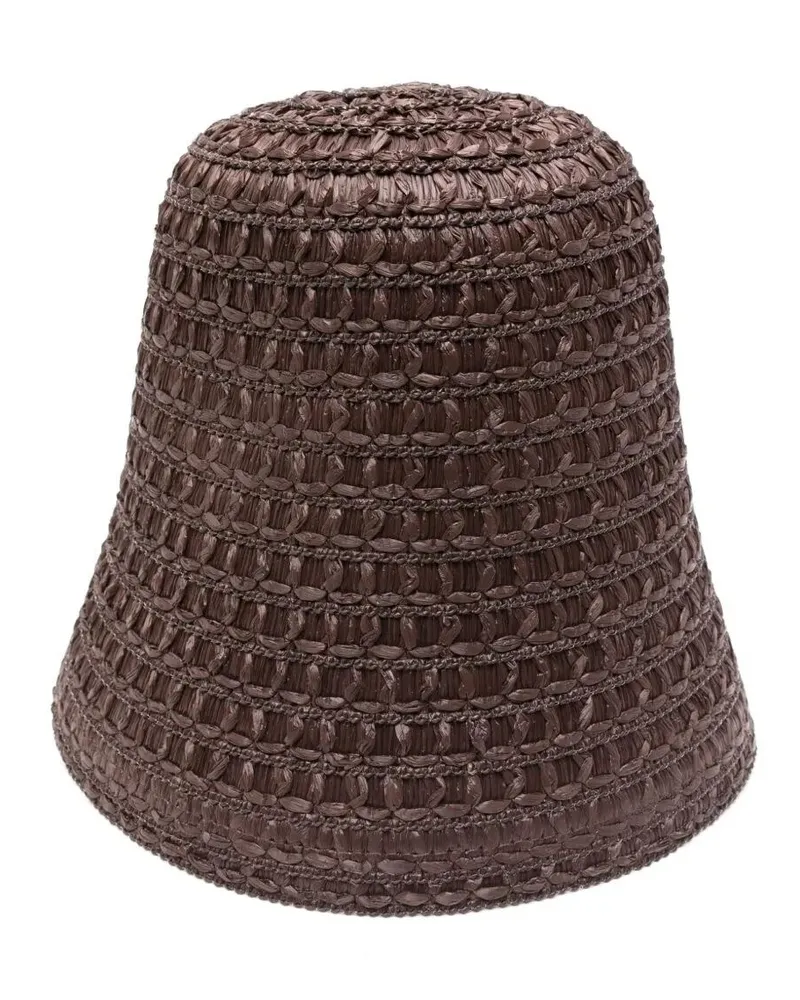 Max Mara Wainer Rafia Hat Brown