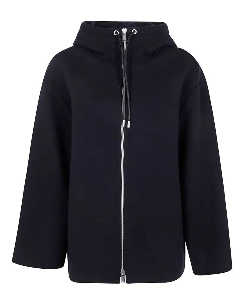Studio Nicholson Etna" Zip Through Hooded Jacket Blue