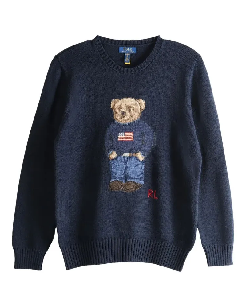 Ralph Lauren Sweater Bear Cn Swtr Tops Blue