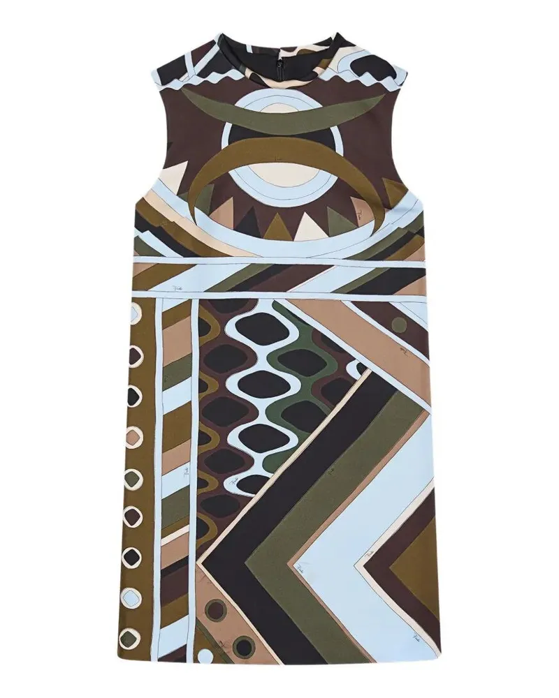 Emilio Pucci Silk Twill Midi Dress Green