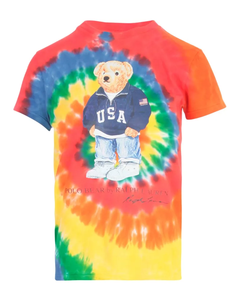 Ralph Lauren Tye Dye Printing T-Shirt W/Bear Multi