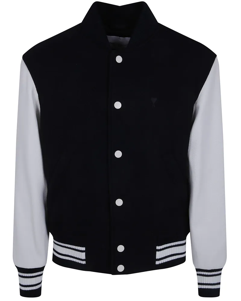 AMI Paris Jacket Padded "Ami Paris" Teddy Black