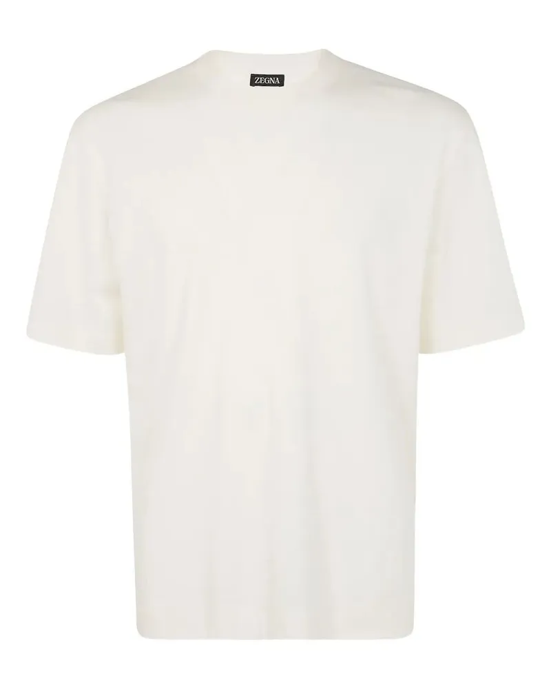 Ermenegildo Zegna Cotton And Silk T-Shirt White