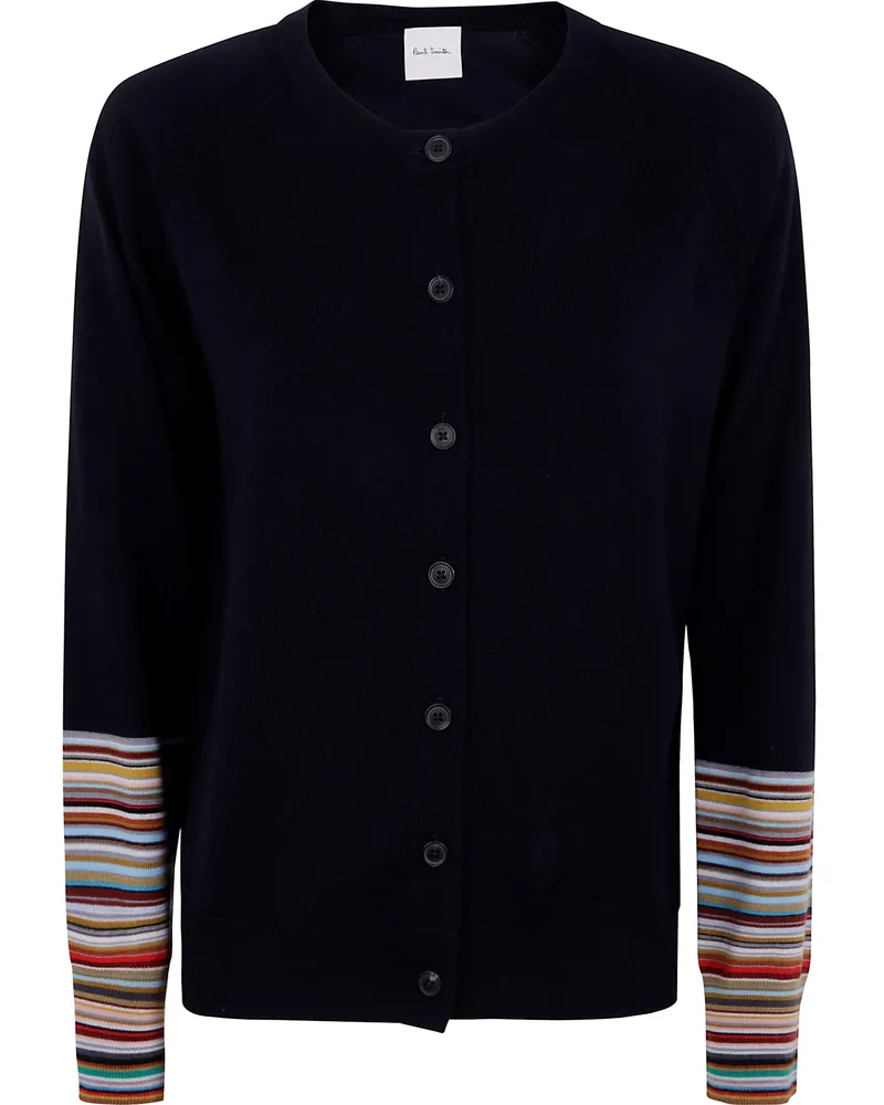 Paul Smith Womens Knitted Cardigan Button Thru By Paul Smith Blue