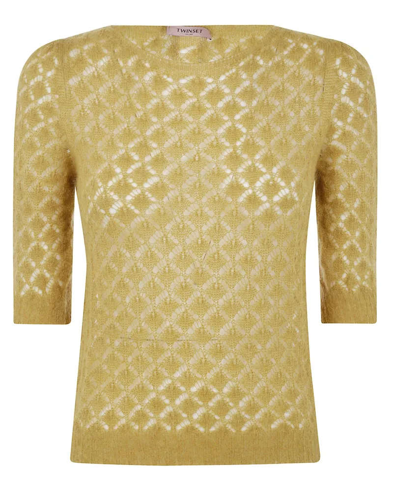 Twin-Set Round Neck Sweater Yellow