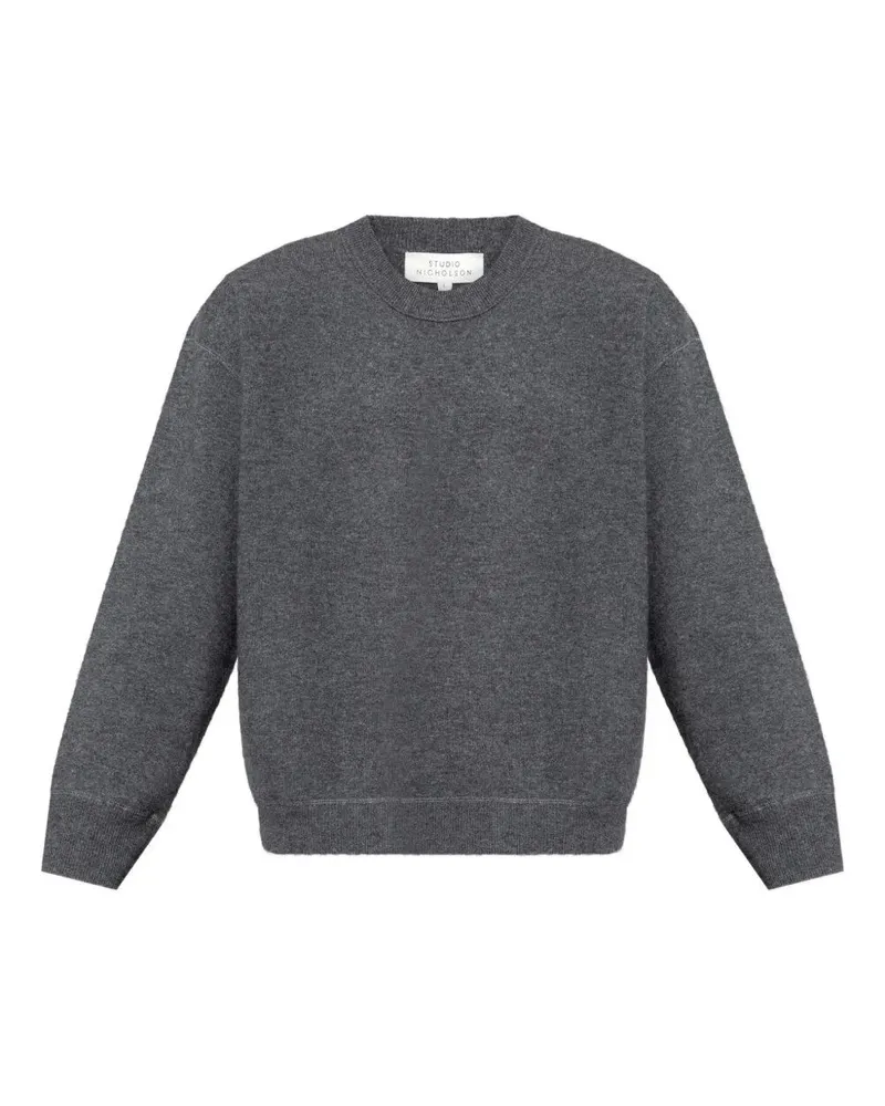 Studio Nicholson Moray 12Gg Cashmere Double" Sweatshirt Gray