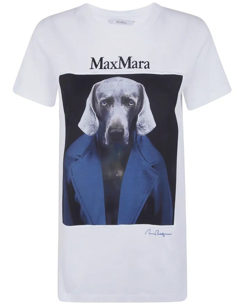 Max Mara T-Shirt Classic Print "Mxm Calca White