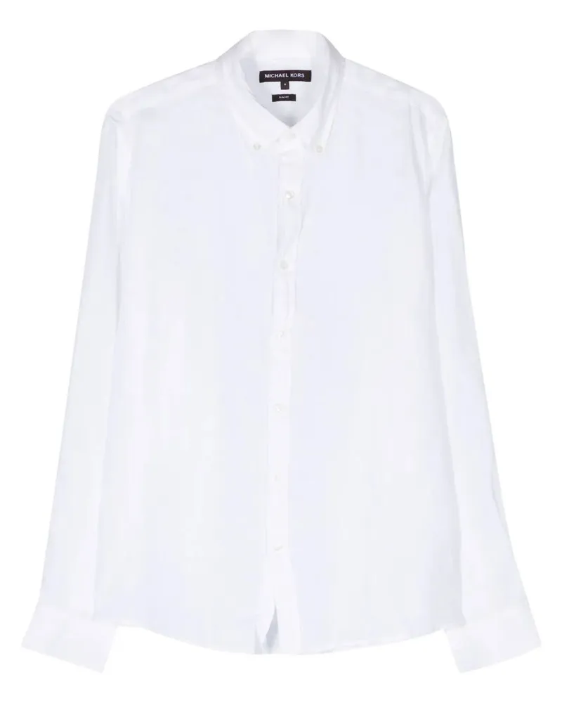 Michael Kors Long Sleeves Linen Shirt White