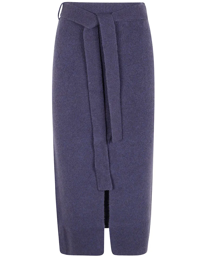 Emporio Armani Wool Pencil Skirt Blue