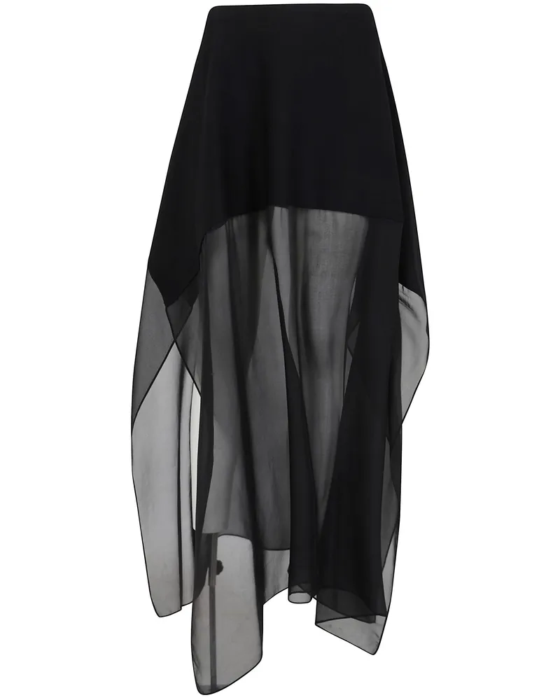 Max Mara Skirt Sheer Layer "Sps Ribes Black