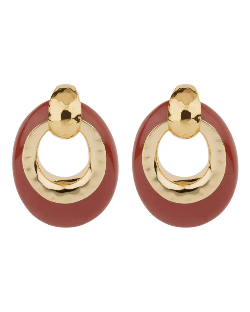 Gas Bijoux Selva" Gold Plated And Acetate Earrings Metallic