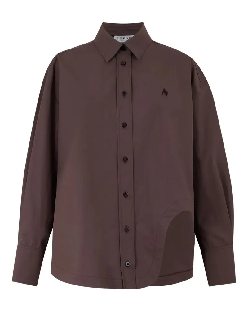 ATTICO Cotton Popeline Shirt Brown