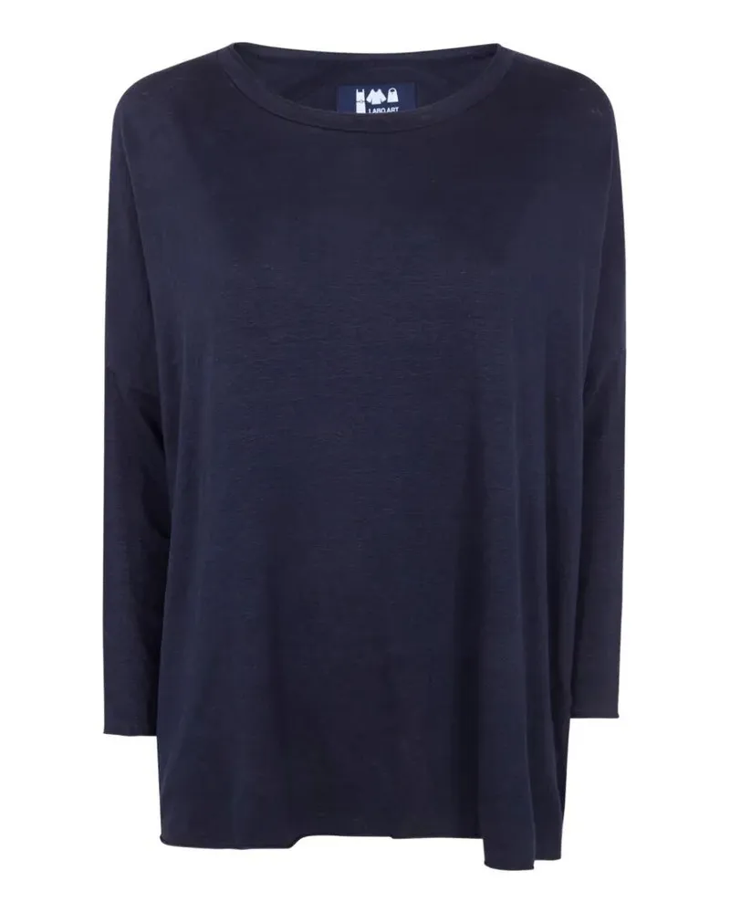 LABO.ART LABO. ART "Ata" Lieto Linen Round Neck Sweater Blue