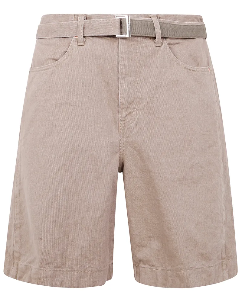 Sacai Denim Shorts Beige