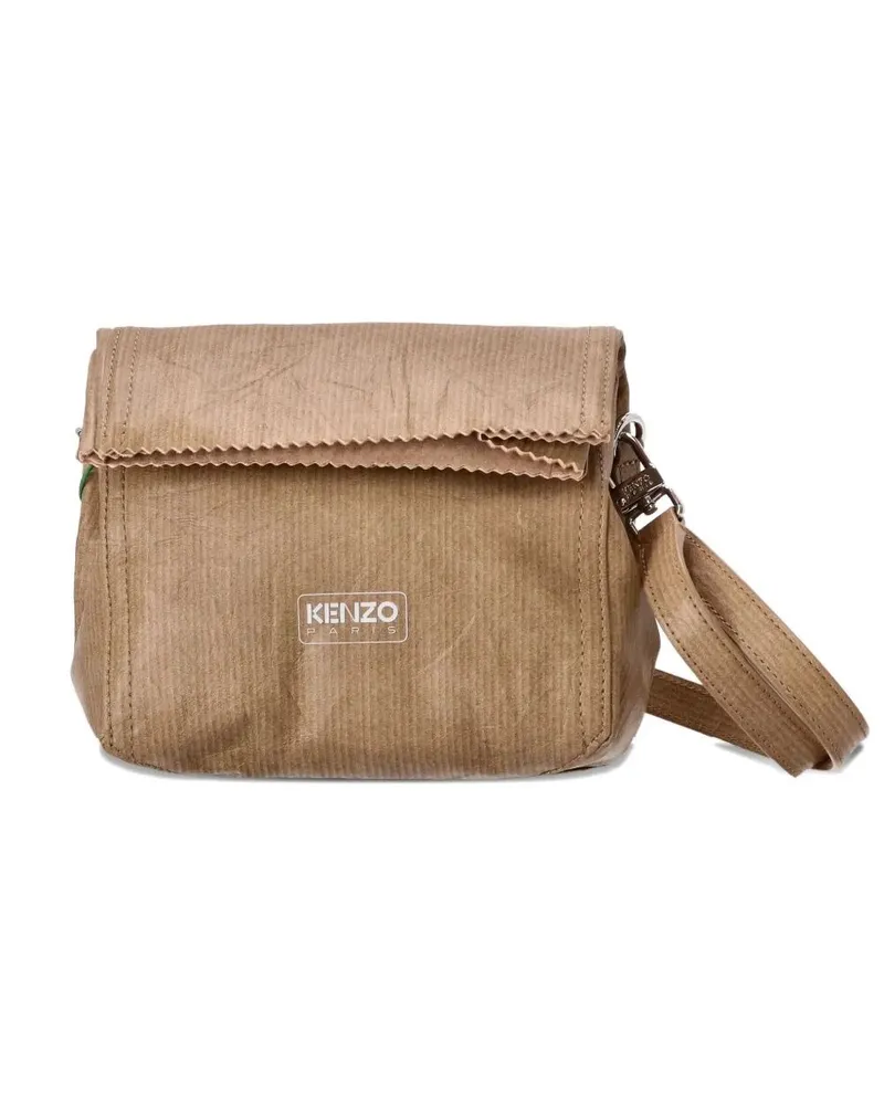 Kenzo Pouch On Strap Brown