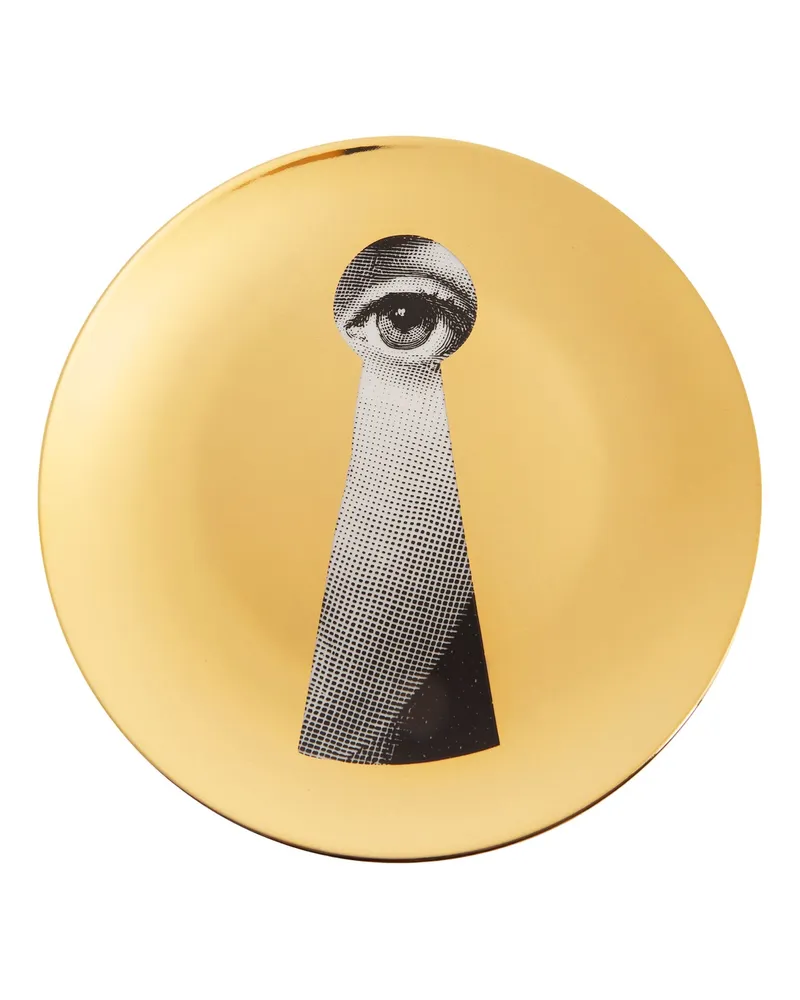 Fornasetti Theme And Variation Nr 14 Plate Metallic
