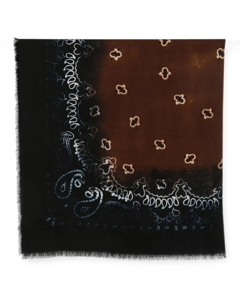 Destin Scarf Wool 100% "Jil Quadra 140X140 Cm Blue