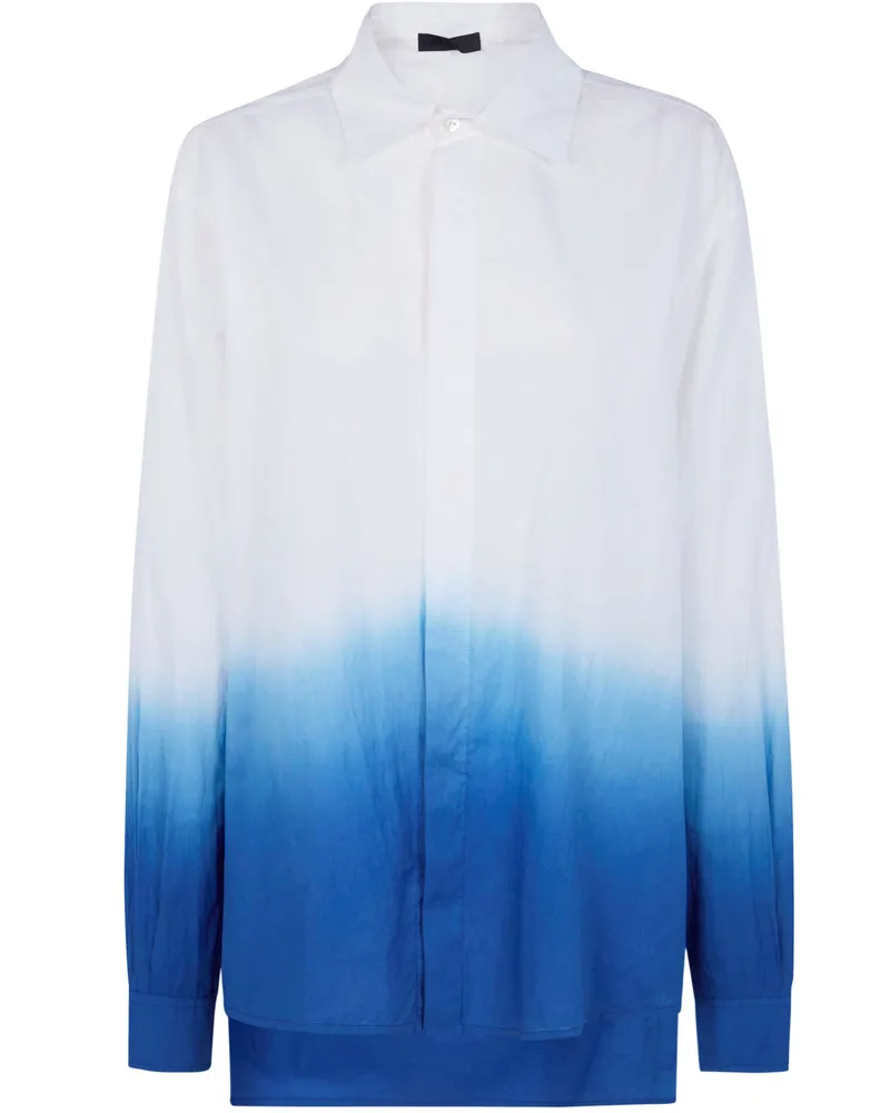 Maria Calderara Shaded Cotton Muslin Shirt White