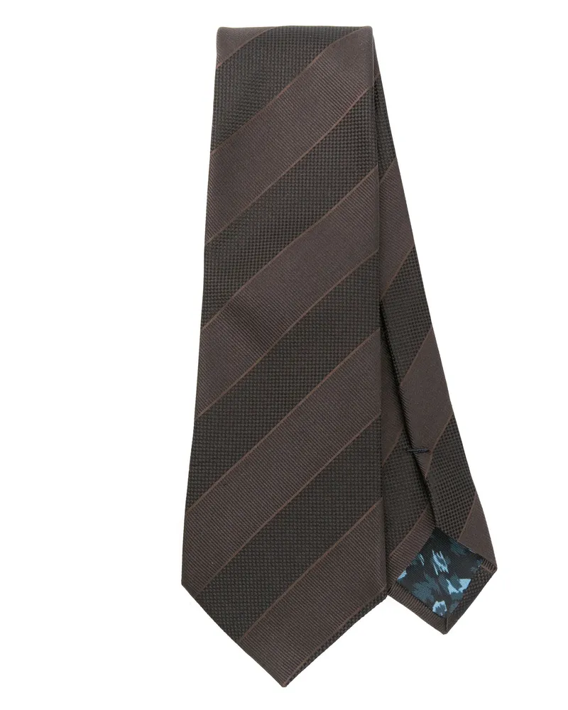 Paul Smith Men Tie 8Cm Tonal Stripes By Paul Smith Brown