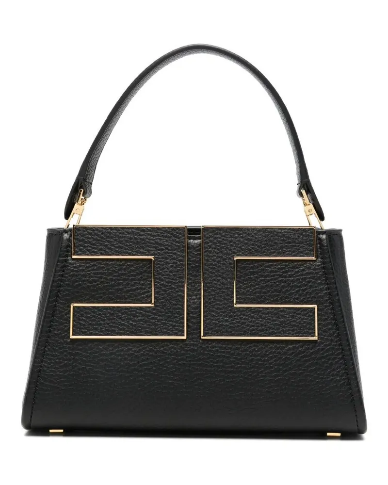 Elisabetta Franchi Shoulder Bag Gold Accents "Bs07a66e2 110 Black Black