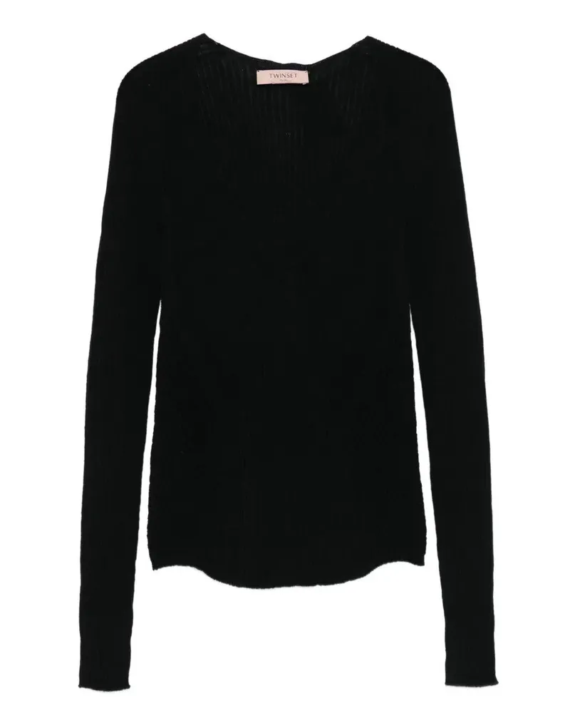 Twin-Set Round Neck Sweater Black