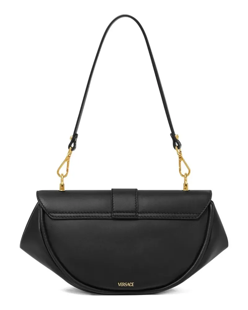 Versace Virtus" Medium Shoulder Bag Calf Leather Black