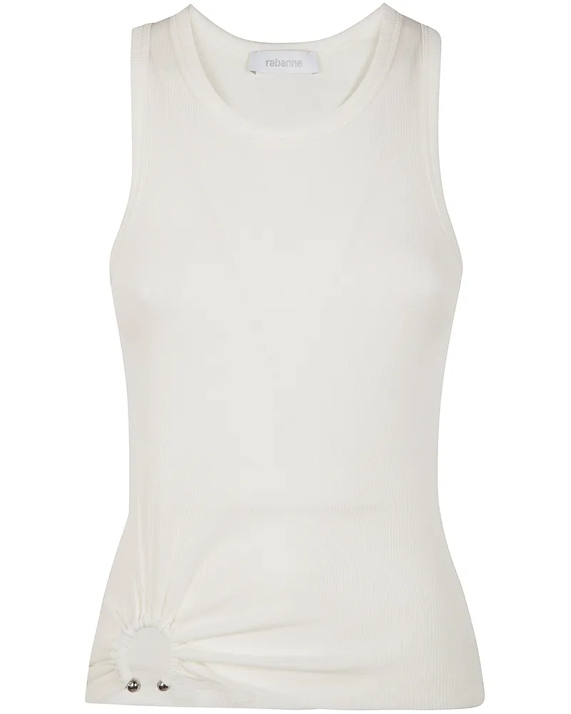 Paco Rabanne Tee Shirt Rib 2X2 By Paco Rabanne White