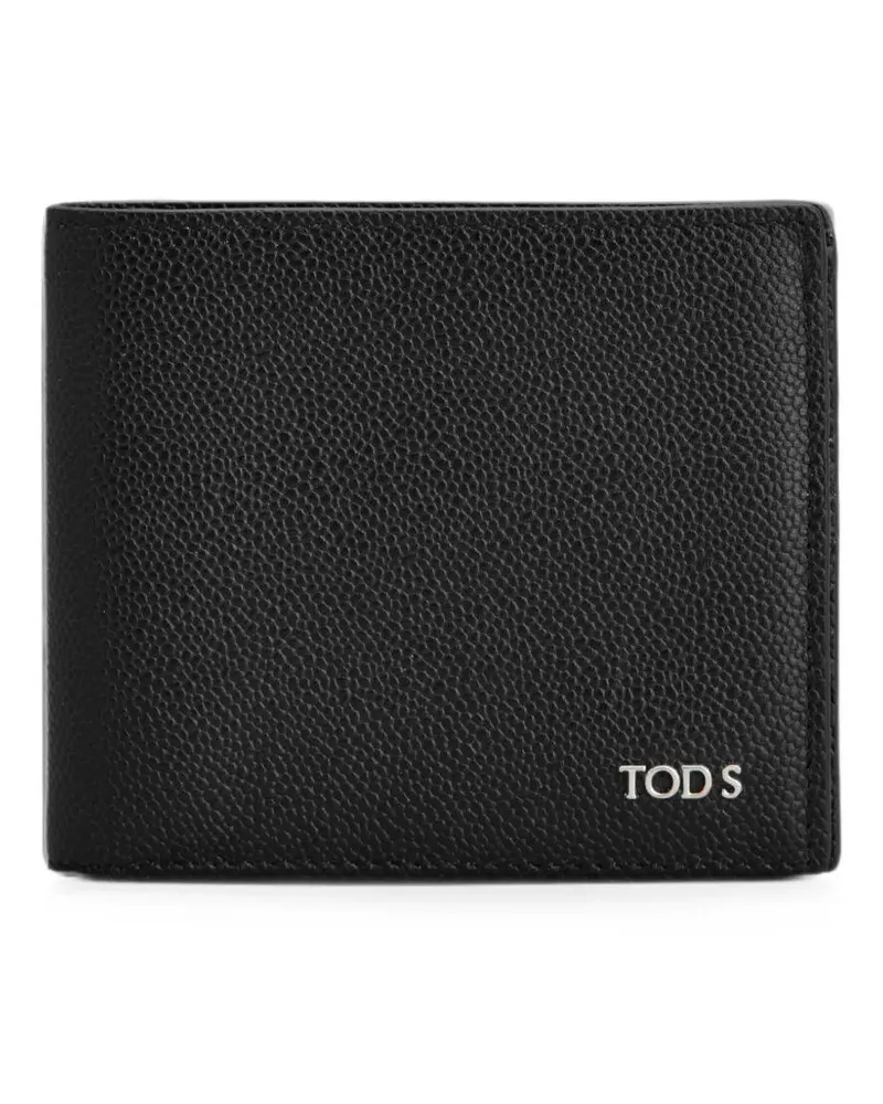 TOD'S Wallet Leather Black "Caviar Baby Black