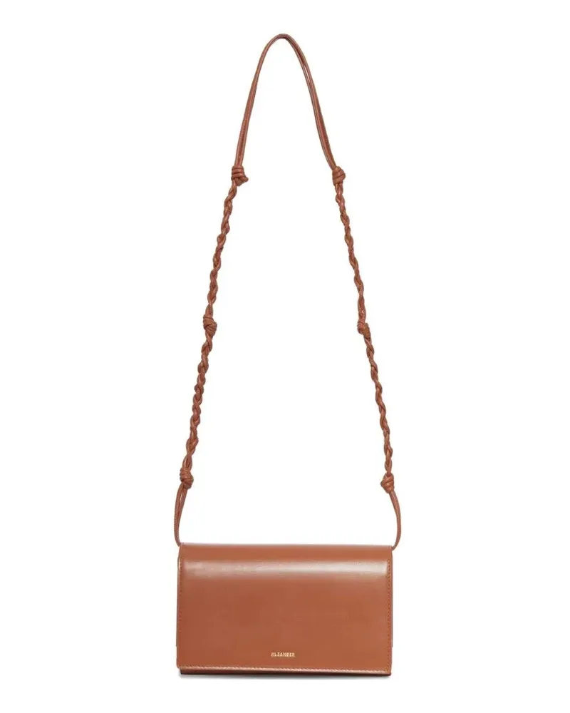Jil Sander Tangle" Crossbody Wallet Brown