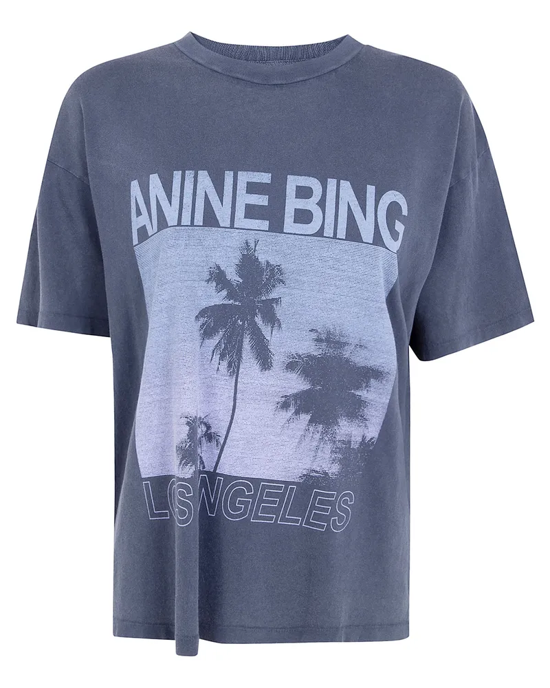 Anine Bing Cade Tee Palms Gray