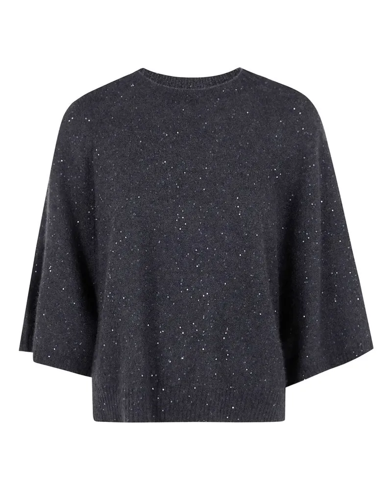 Fabiana Filippi Short Sleeve Sweater Gray