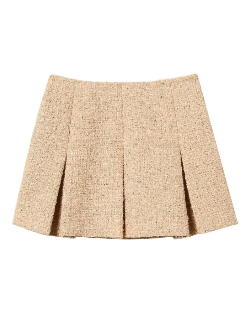 Twin-Set Mini Boucle Skirt Beige