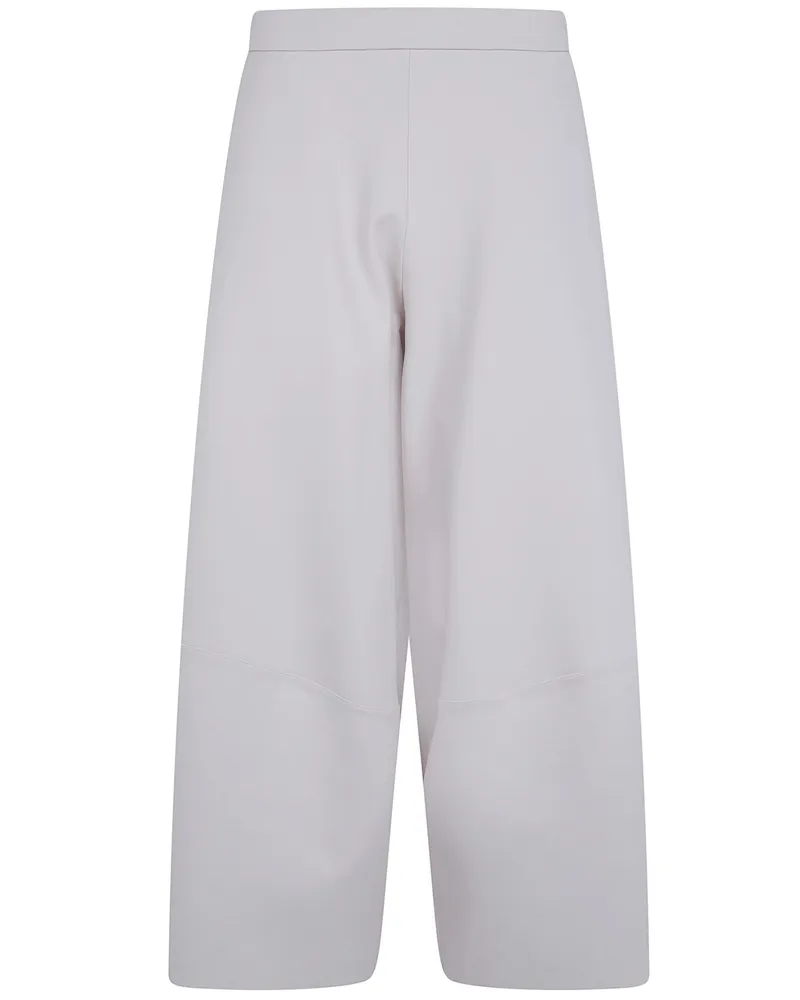 Pier Antonio Gaspari Pants Wide Leg "Milano Knit Trousers Beige