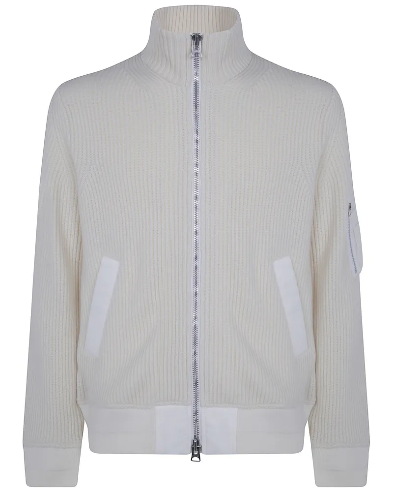 Sacai Jacket Wool Knit Blouson White