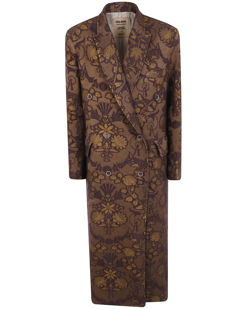 Uma Wang Coat Wool Blend "Camelot Brown
