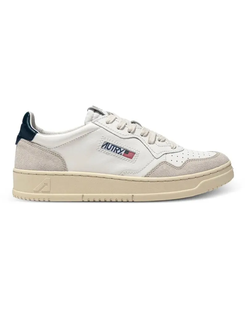 AUTRY Trainers Leather Suede "Medalist" Low Man Sneakers White