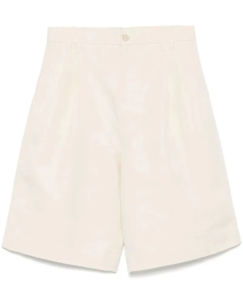Filippa K Relaxed Pleated Cotton Linen Skirt Beige