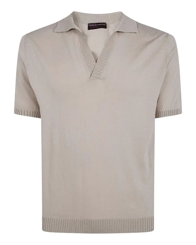 Filippo de Laurentiis Short Sleeves "Skipper" Polo Shirt Beige