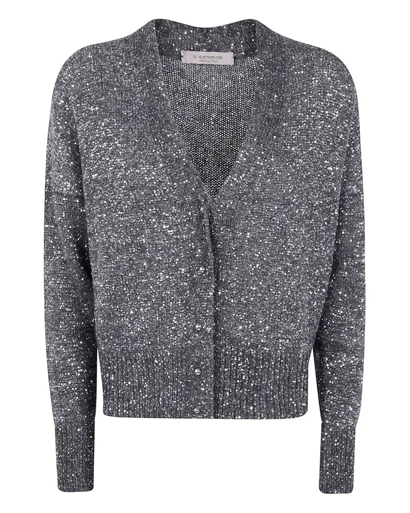 D.EXTERIOR D. EXTERIOR Soft Sequins Short Cardigan Gray