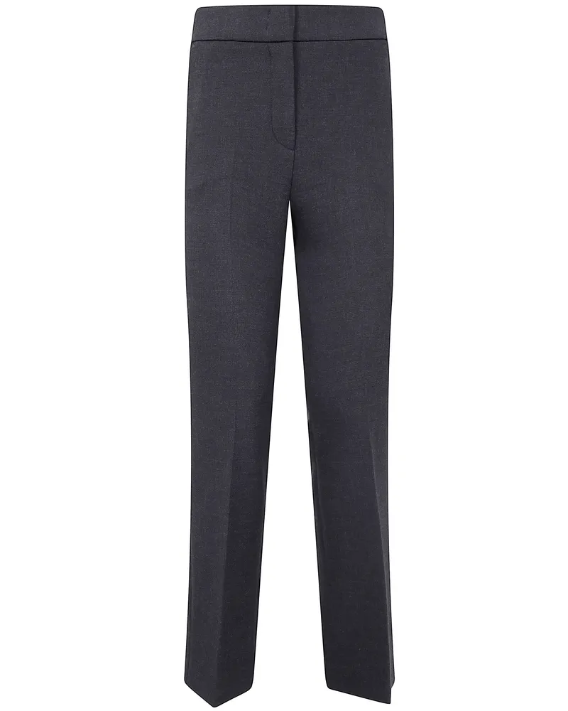 Peserico Stretch Back Waisted Little Flared Trousers Gray