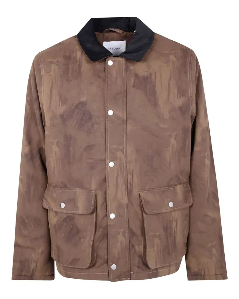 LES DEUX Montana Aop" Cotton Jacket Brown